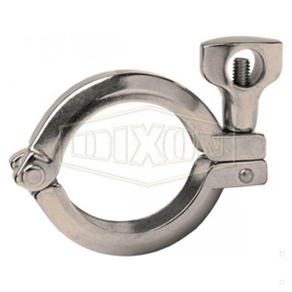 Heavy Duty Single Pin Clamp, 6 in Tube, 304 SS, Domestic